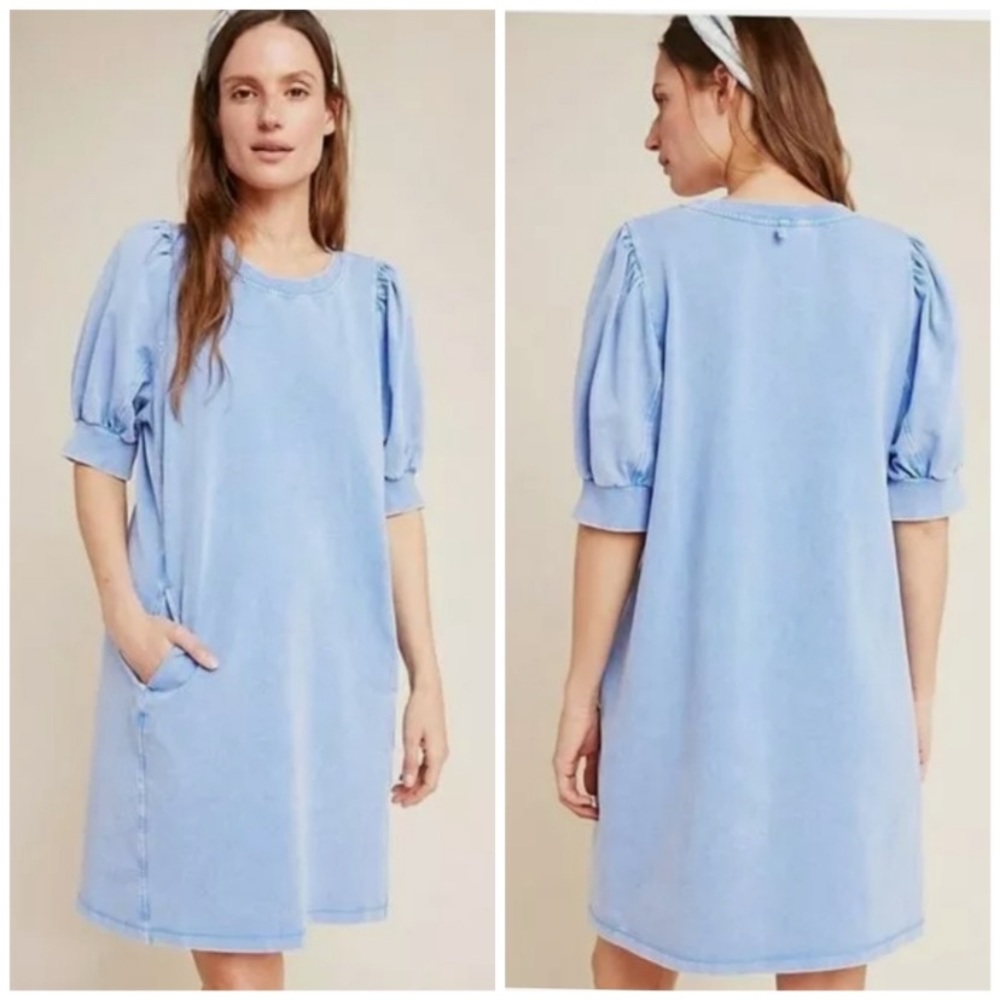 Anthropologie Saturday/Sunday Puff Sleeve  Dress - Picture 2 of 4